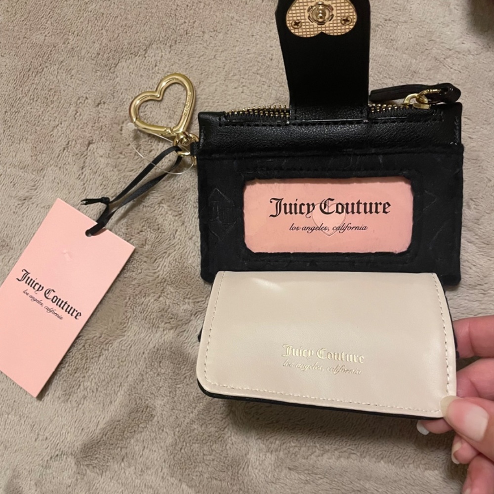 NEW Juicy Couture Black Glitz Out Tab Elongated CC Wallet - Picture 3 of 3